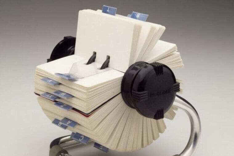 Using a Rolodex