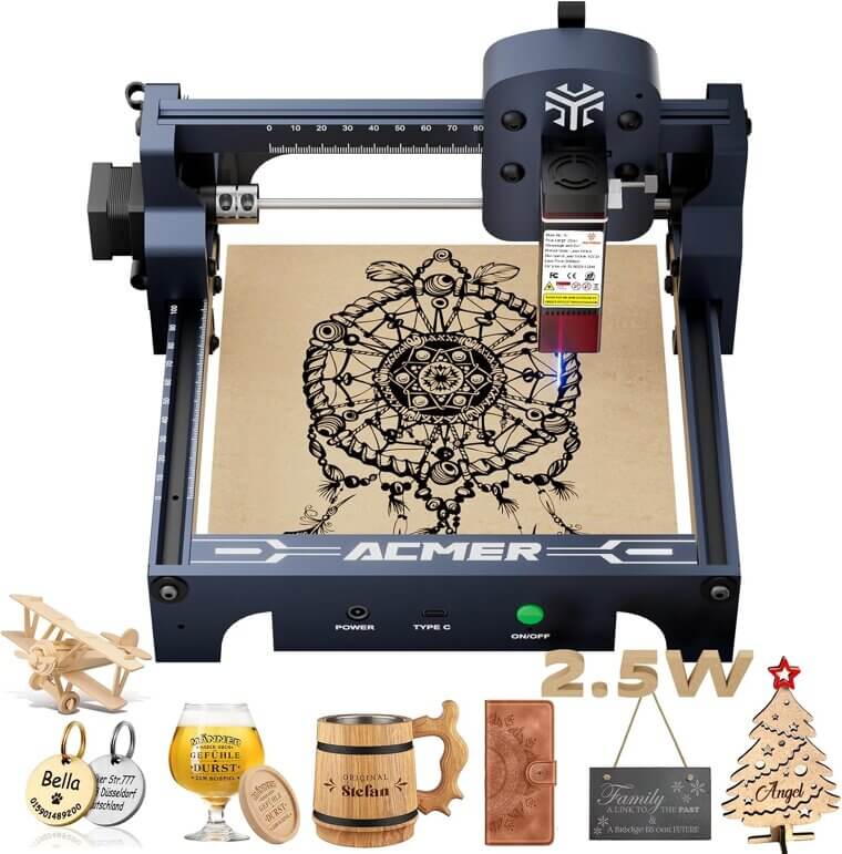 ACMER S1 Laser Engraver - Precision Wood & Metal Engraving! - 20% Off!
