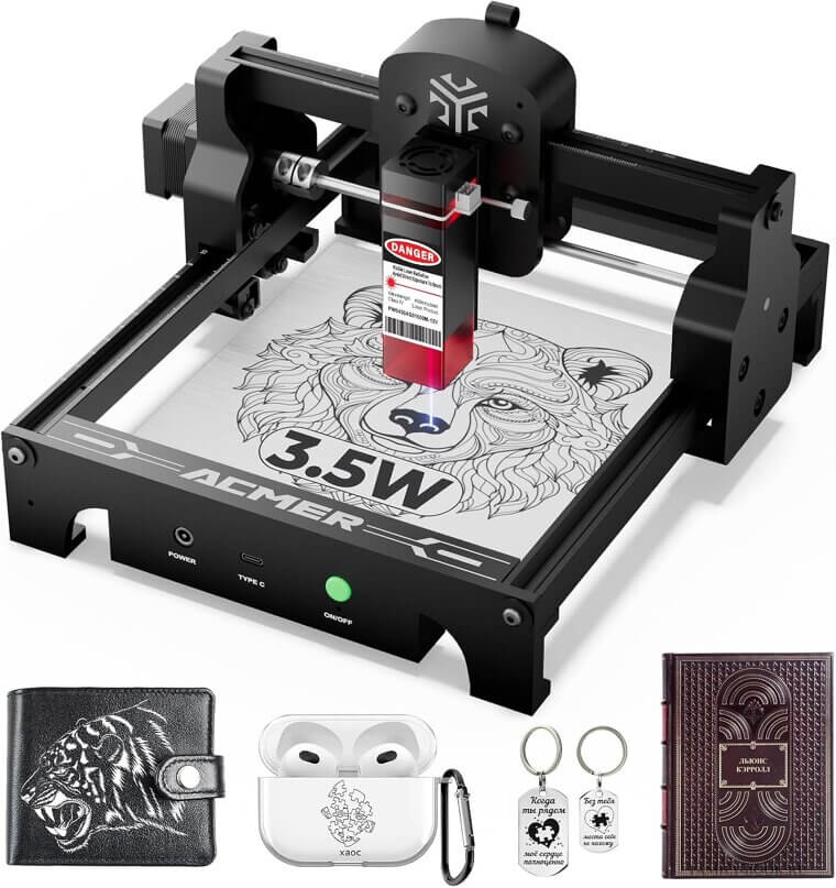 Acmer S1 Laser Engraver - Perfect for DIY Crafts & Art Projects 