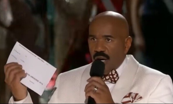 Anunciando a Miss Universo errada