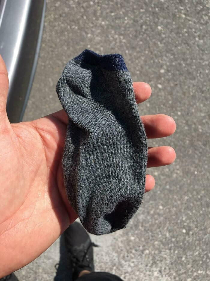 A Sock Instead Of A Mask