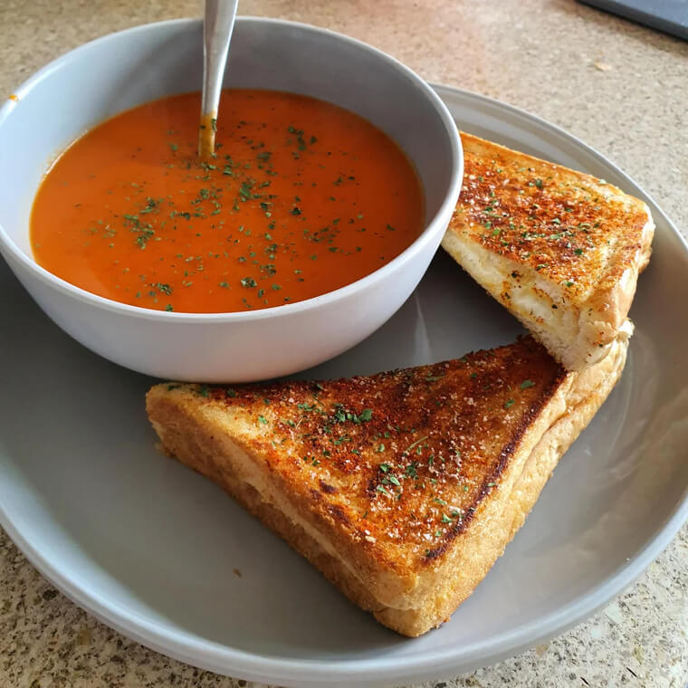 Grilled Cheese and Tomato Soup