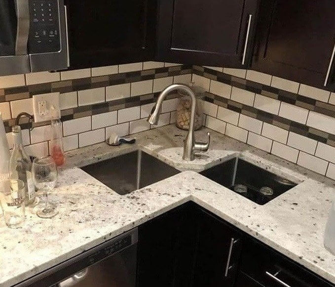 His and Hers Sink (but Just One Faucet)