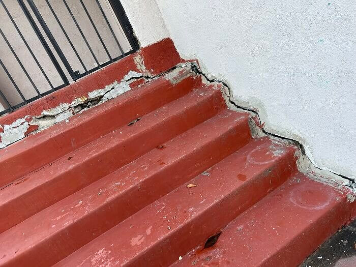When the Stairs Come Away From the House