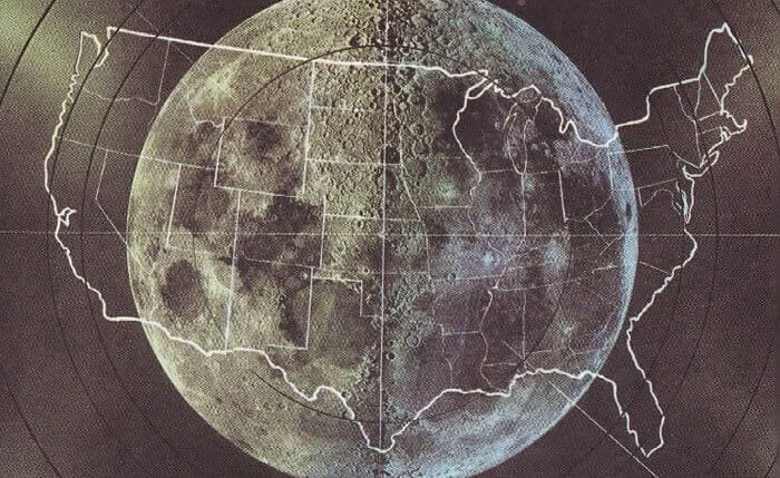 Size of Moon vs. Size of USA