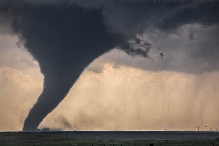 The Size of Tornado vs. The Size of Wind Turbines