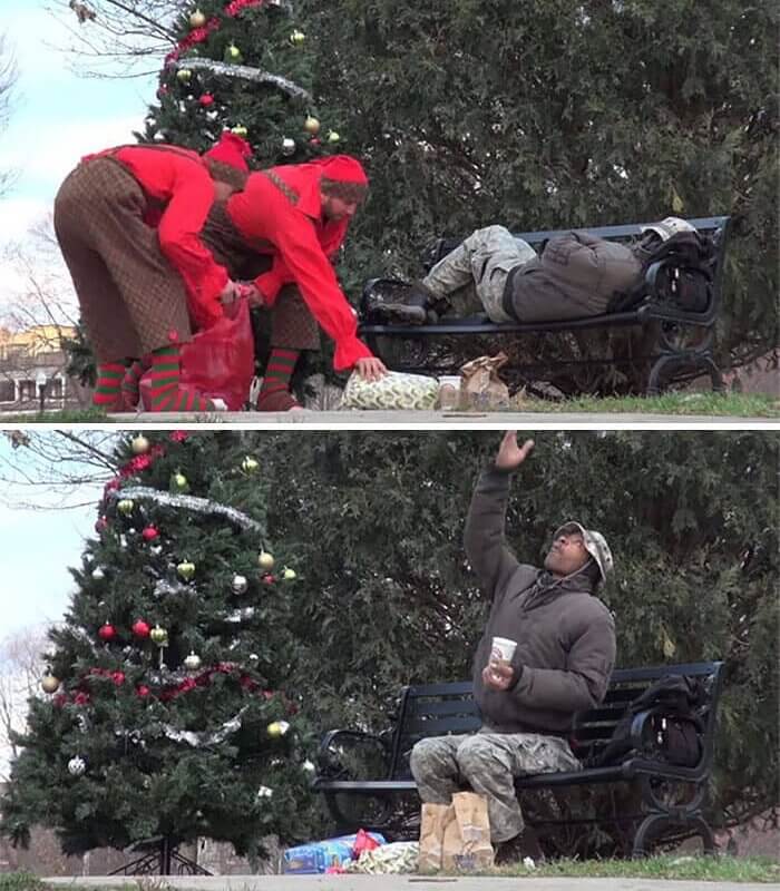 Homeless Man Gets Christmas Too