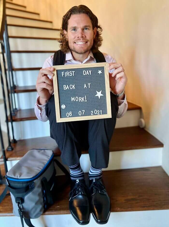 Man's Back-To-Work Sign Is Better Than School