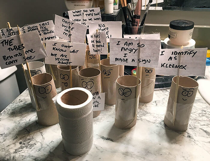 This Husband Made a Toilet Paper Roll Protest