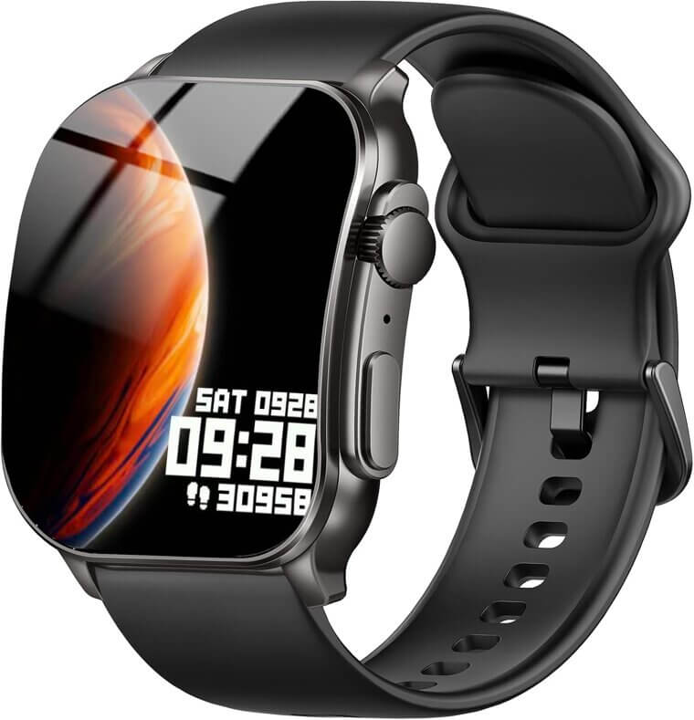 AMOLED Curved Smart Watch - Bluetooth Calls & Fitness Tracker - Don’t Miss the 72% Discount!