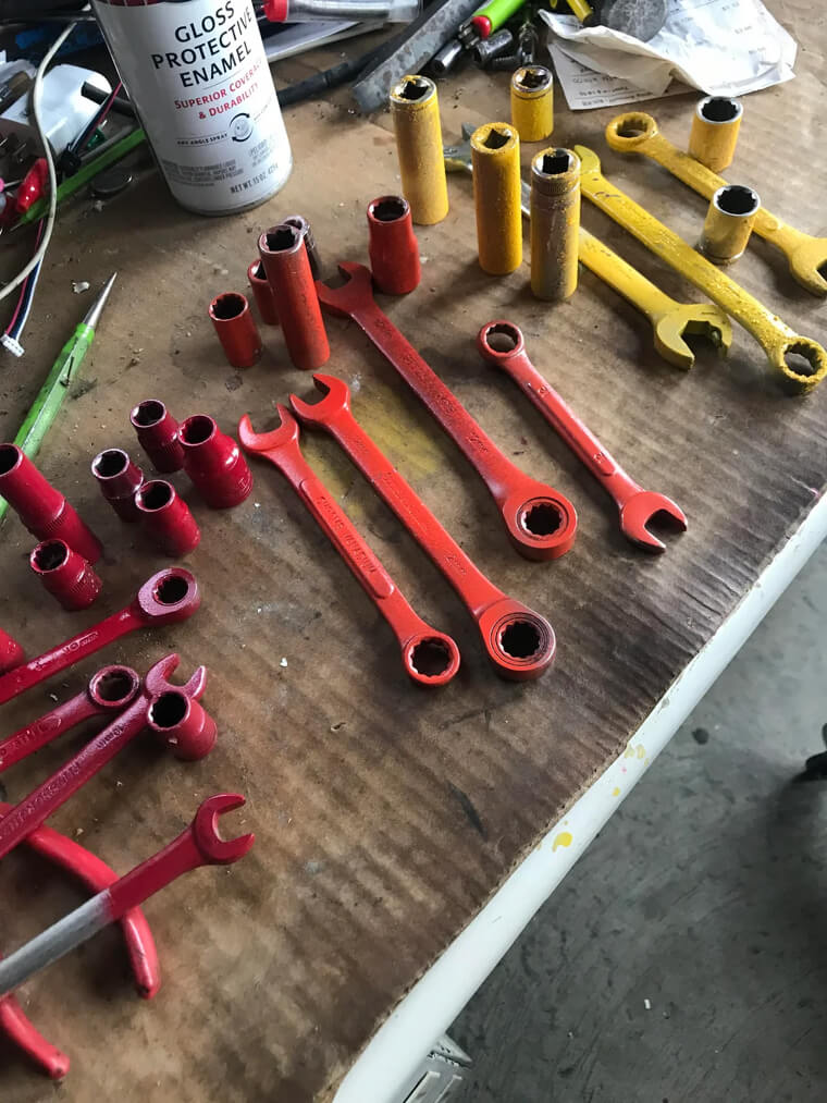 Colored Wrenches