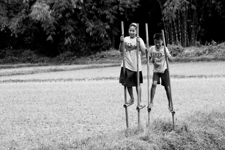 Stomping Around in Stilts for Kids