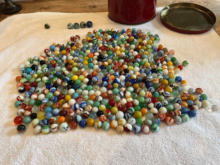 Marbles Games in the Backyard Dirt