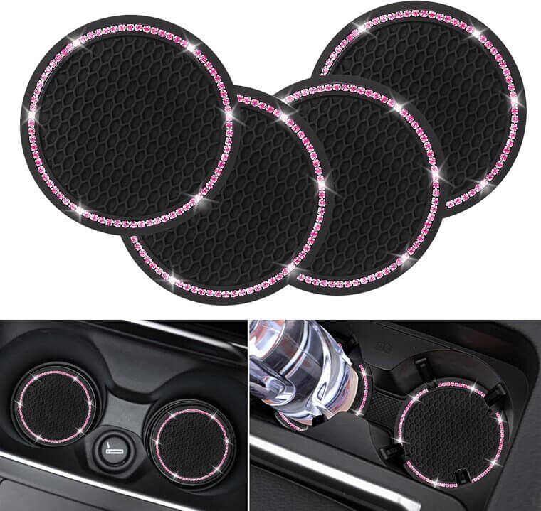 Bling Car Coasters - Add Sparkle to Your Ride!
