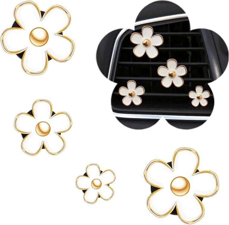 Daisy Flower Freshener Clips - Cute Car & Home Decor Essentials