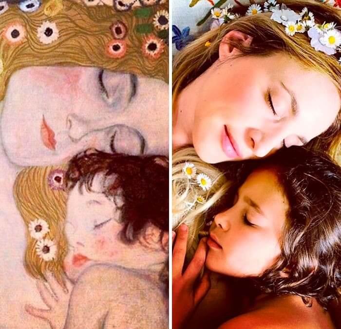 Gustav Klimt's Mother And Child