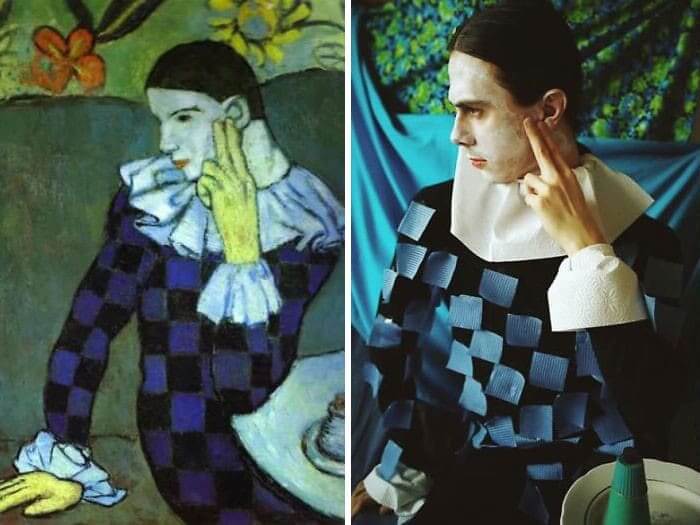 Pablo Picasso's Seated Harlequin