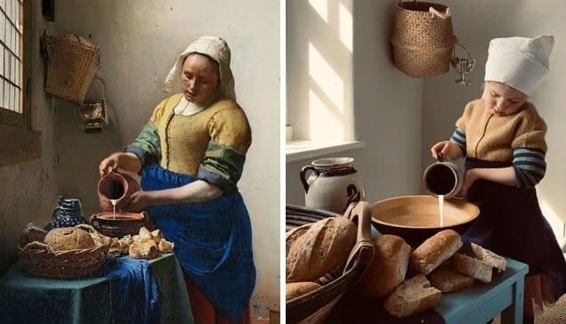 Johannes Vermeer's The Milkmaid