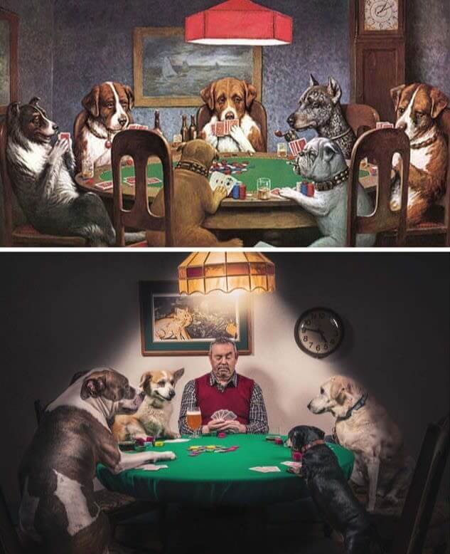 Cassius Marcellus Coolidge's Dogs Playing Poker