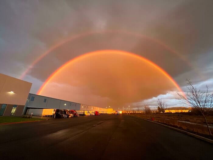A Double Rainbow After a Storm