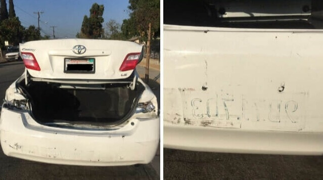 おかまを掘られたバンパーに写っていたもの