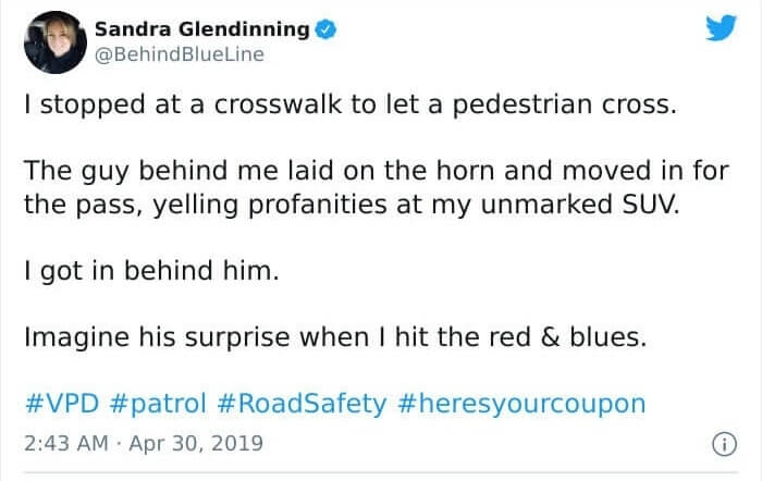 走行車にひどい態度であたってきたある運転手