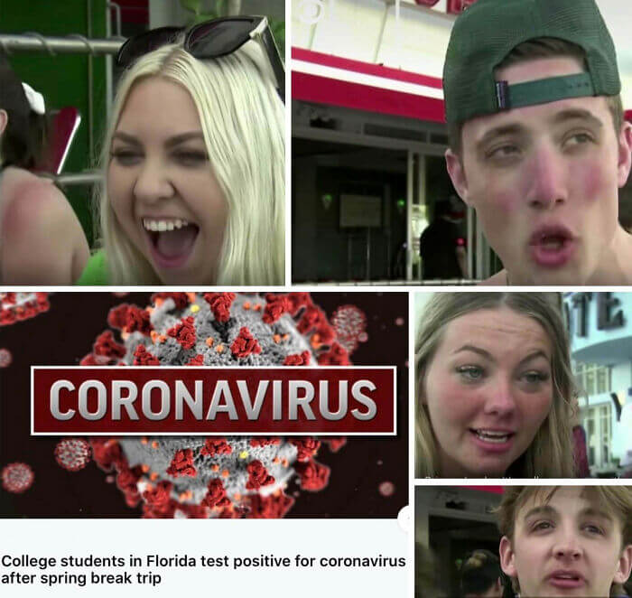 春休みの旅行の後コロナ陽性になったフロリダの大学生
