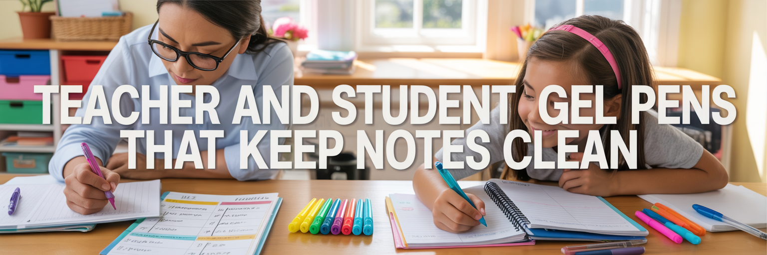 Teacher & Student Gel Pens: Clean Notes, No Mess