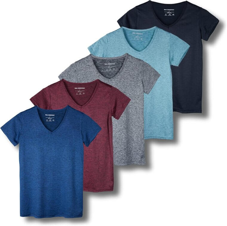 Women's Active V-Neck Tee - Your Go-To Workout Essential - Don’t Miss the 15% Discount!