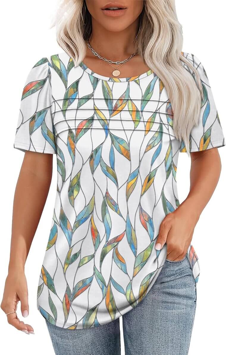 OFEEFAN Women's Tops - Flowy & Dressy for Spring/Summer - 15% Off!