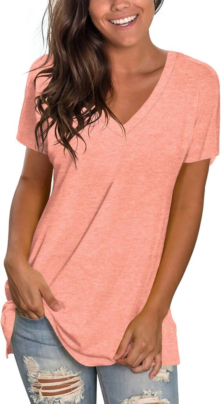 Sipaya V-Neck Tee – Casual Comfort Meets Style - 23% Off!