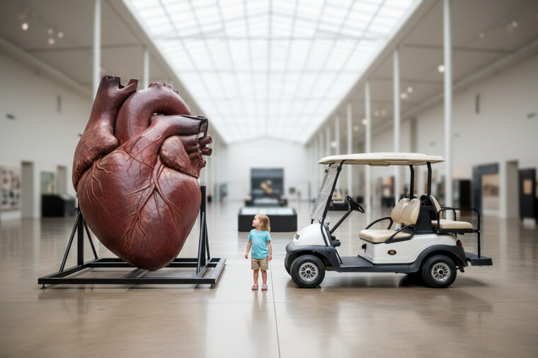 A Blue Whale's Heart vs. a Golf Cart