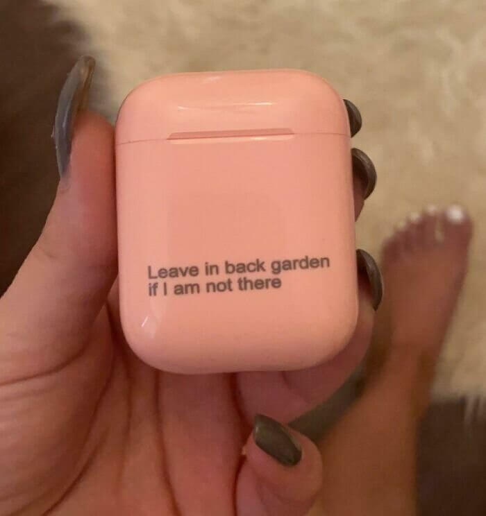A Mysterious Poem on the Back of the Airpods