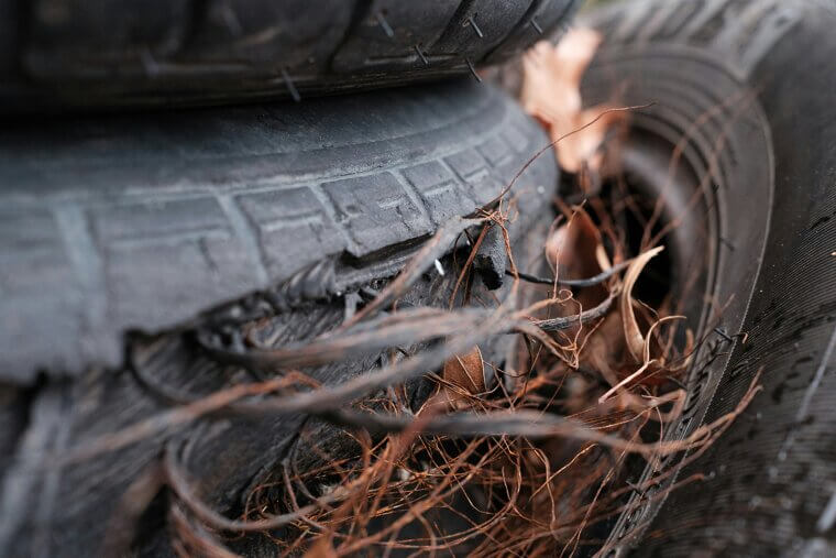 Using Mismatched or Worn Tires