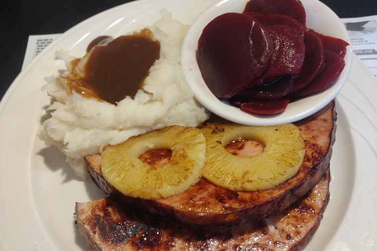 Ham Steak With Pineapple Rings