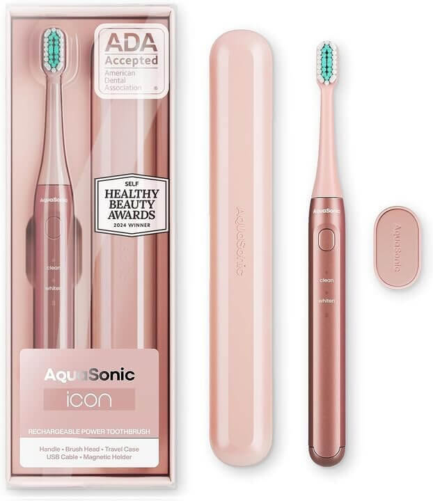 Aquasonic Icon Toothbrush - Rechargeable & Travel-Friendly - Now 43% Off!