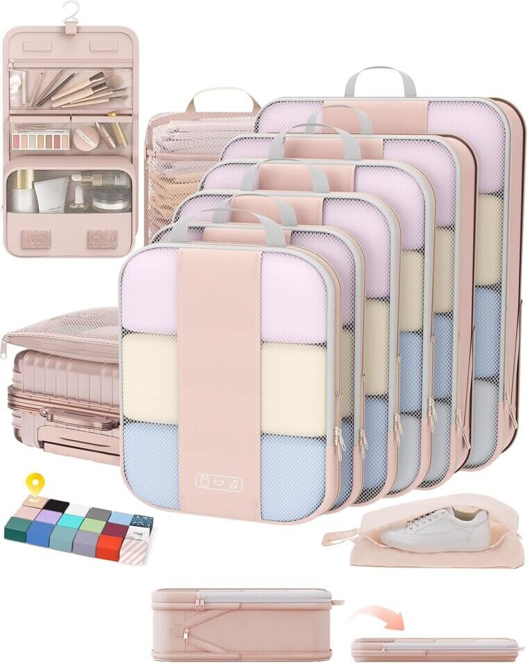 Compression Packing Cubes for Travel - Organize & Save Space - 34% Off!