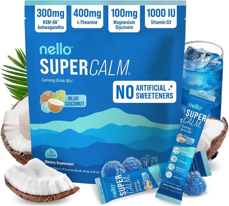 Nello Supercalm Drink Mix - Relax, Refocus, Rejuvenate Anywhere - Now 25% Off!