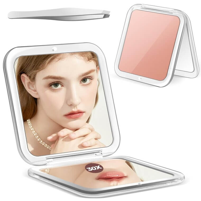 MIYADIVA Compact Mirror - Perfect for Travel & Makeup! - 20% Off!