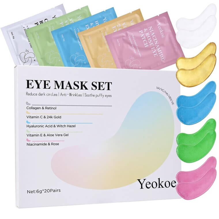 Yeokoe Eye Patches - Revitalize Your Eyes with Collagen & Vitamins - Now 13% Off!