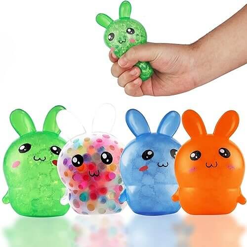 Adorable Squishy Easter Bunny Stress Balls that Melt Your Worries Away. 
