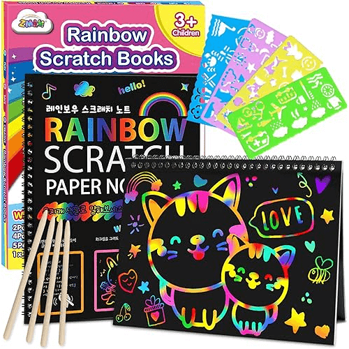 Creative Rainbow Scratch Art Notebooks that Spark Imagination. Now 50% Off!