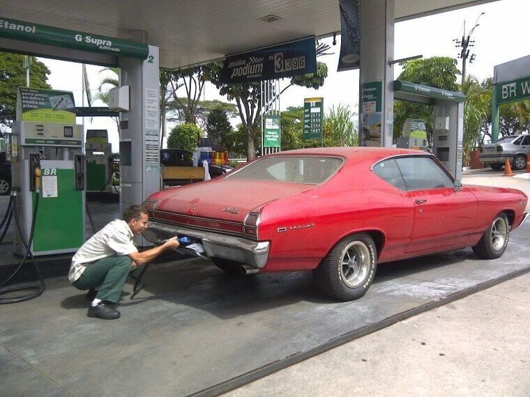 Fuel Filler Behind the License Plate