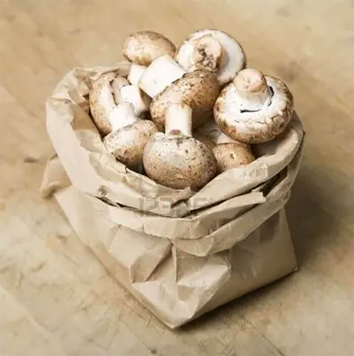 Never Store Mushrooms In A Plastic Bag