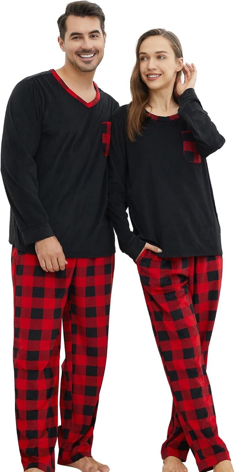 Couples Buffalo Plaid PJs - Cozy Up in Style - Now 50% Off!