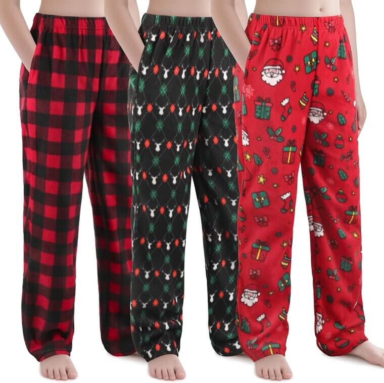 IHU Girls Pajama Pants - Cozy Micro Fleece, Cute Prints, 3 Pack - Enjoy 44% Off!