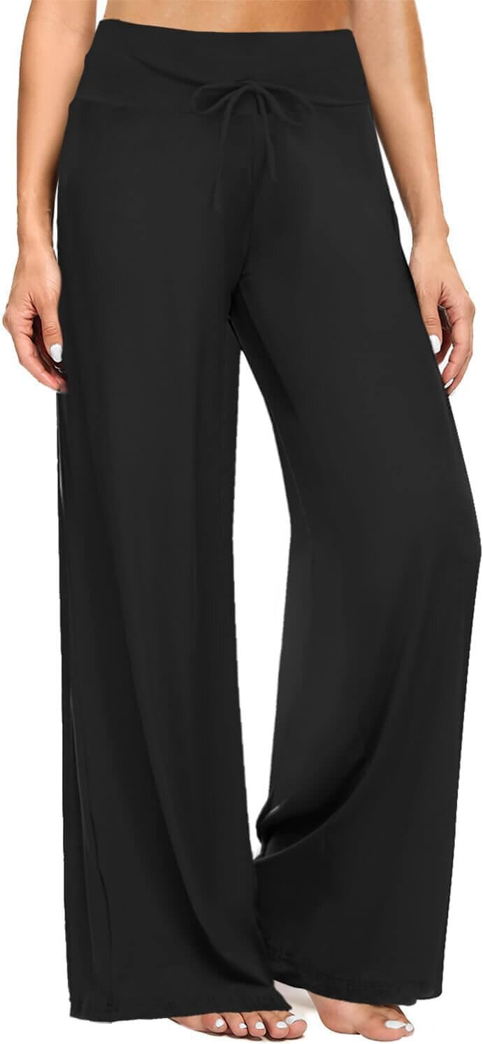 ZOOSIXX Black Pajama Pants - Soft, Comfy, Wide-Leg Lounge Wear - Now 26% Off!