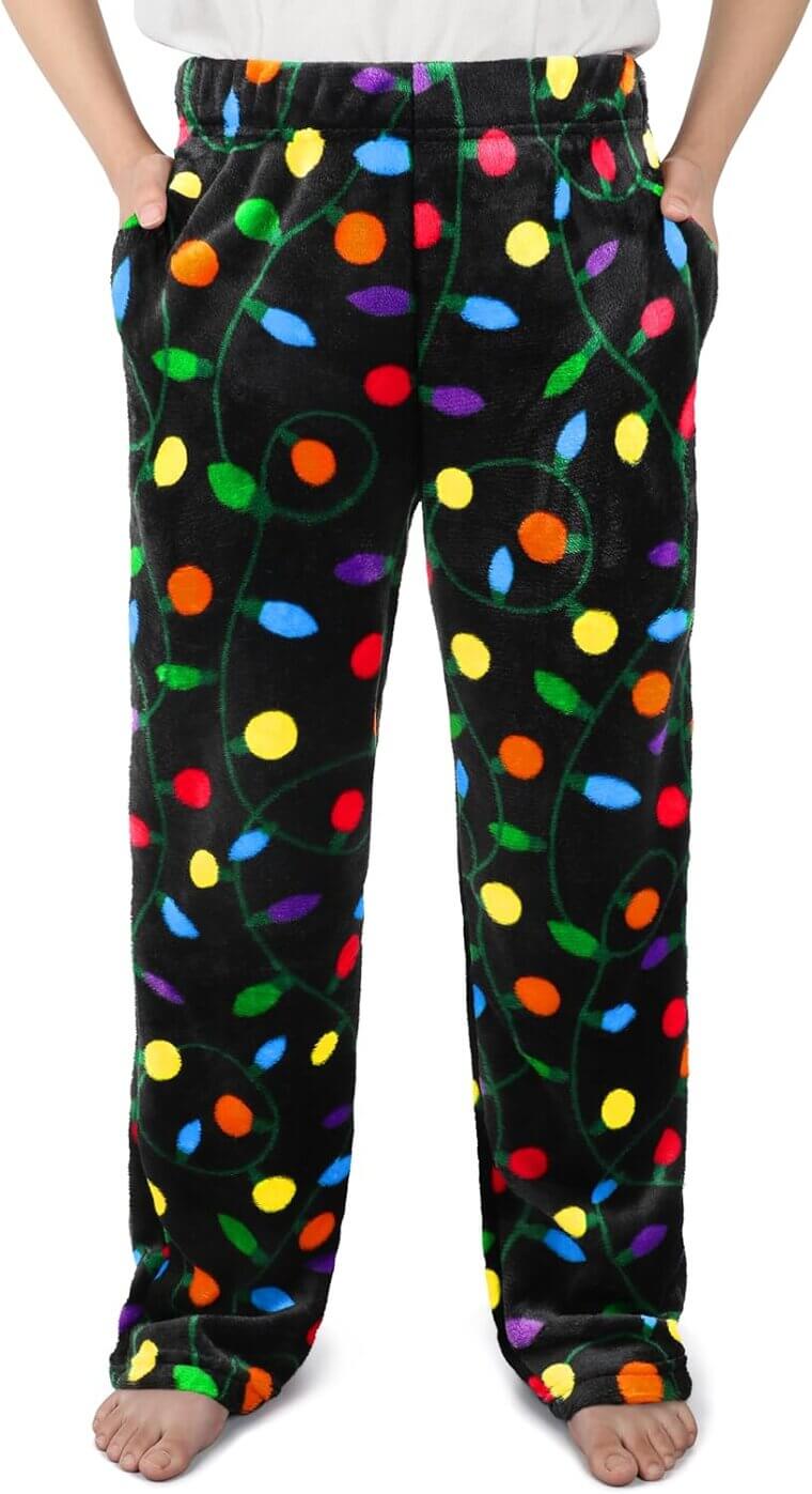 Boys Fleece Pajama Pants - Cozy Christmas Plaid for Kids - Enjoy 50% Off!