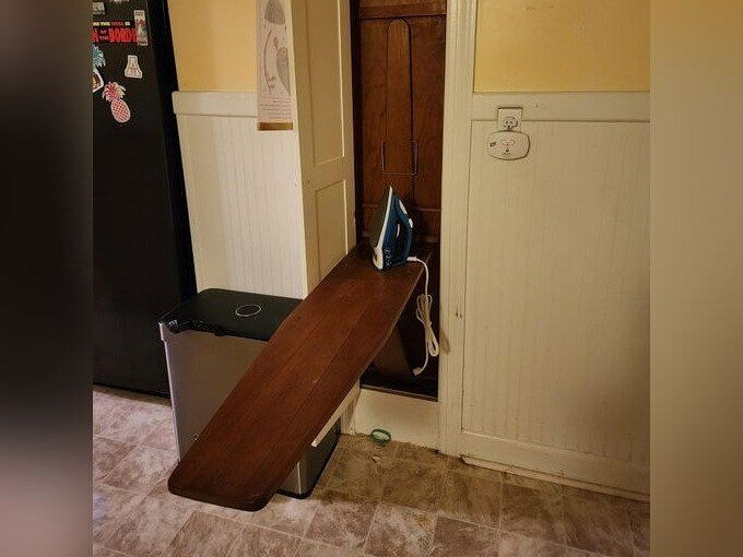 The Wall-Hidden Ironing Board Was Pure Genius