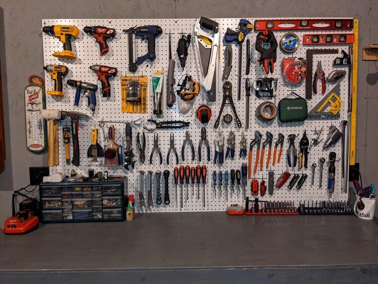 A Pegboard Tool Wall Is Secretly Beautiful
